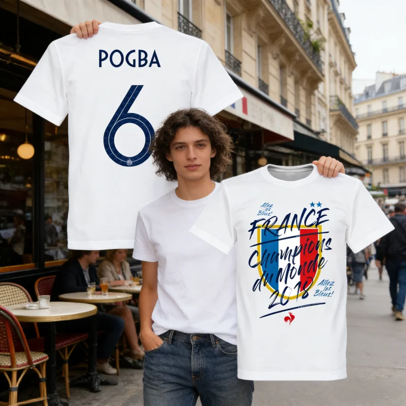 

Летняя футболка 2026 года с номером 6 Погба, мужская футбольная удобная футболка, уличная одежда в стиле Y2K, пляжная футболка, костюм для серфинга, гидрокостюм