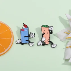 2pcs Cute Cartoon Enamel Badge Personalized Alloy Brooch Bag And Flap Perfect Gift Creative Bag Accessories Charms Cute Badge