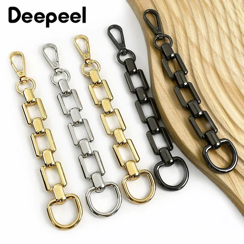2/5Pcs 18cm Metal Bag Strap Extender Chain Lobster Adjuster Buckle Webbing Shoulder Connector Replace Hook Hardware Accessories