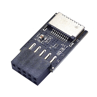 Motherboard USB2.0 9Pin to TYPE-C A-KEY Front Connector Converter USB3.2 TYPE-E Interface Header Adapter