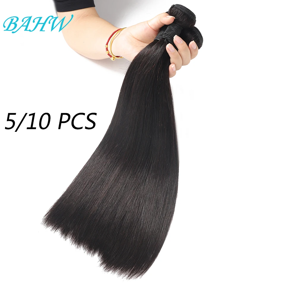 5/10 Stuks Bot Recht 12a Peruaanse Haarbundels Groothandel 100% Menselijk Haar 30 Inch Bundels Natuurlijke Kleur Remy Hair Extensions