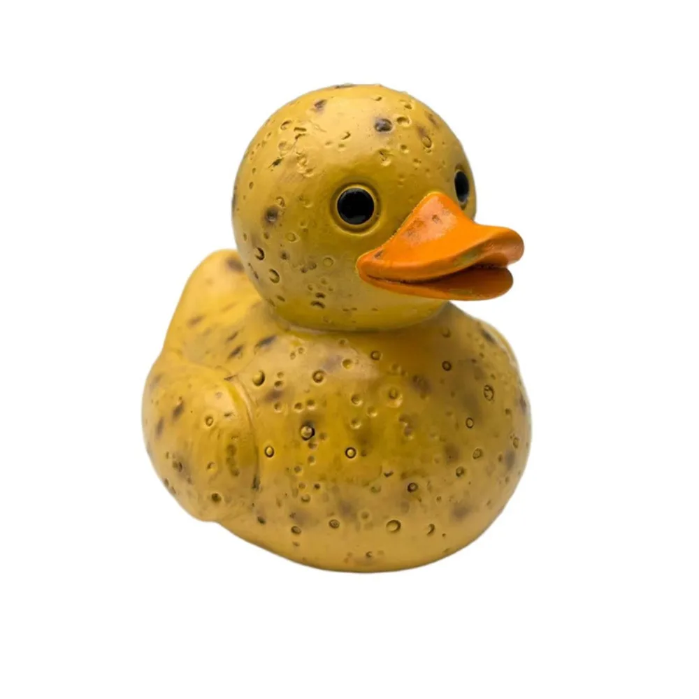 

Украшение рабочего стола из смолы, химерная растительная утка, орнамент, милая креативная статуя утки, водонепроницаемая мультяшная миниатюрная фигурка для дома