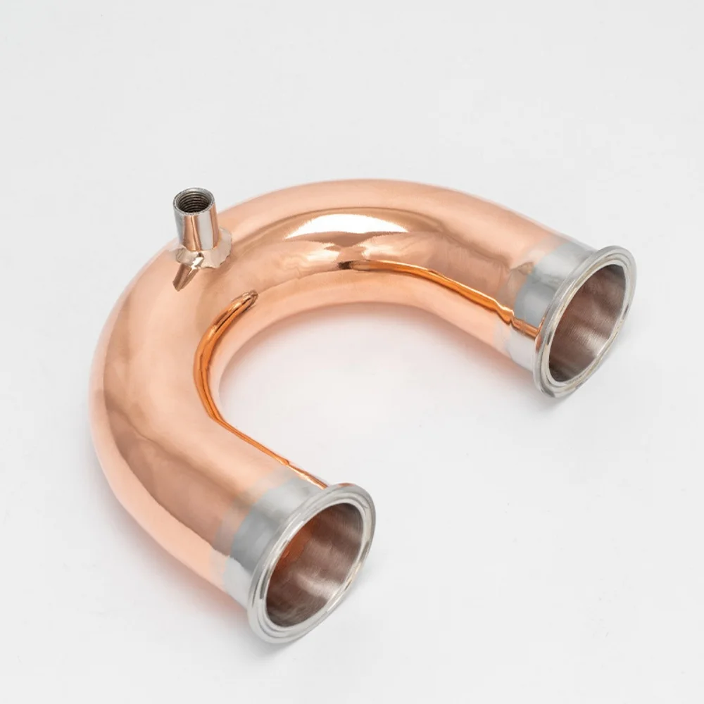 Clamp 4(102mm)OD119mm 180°Copper Elbow U-shaped Elbow Whiskey BrandyBrewing Equipment Accessories