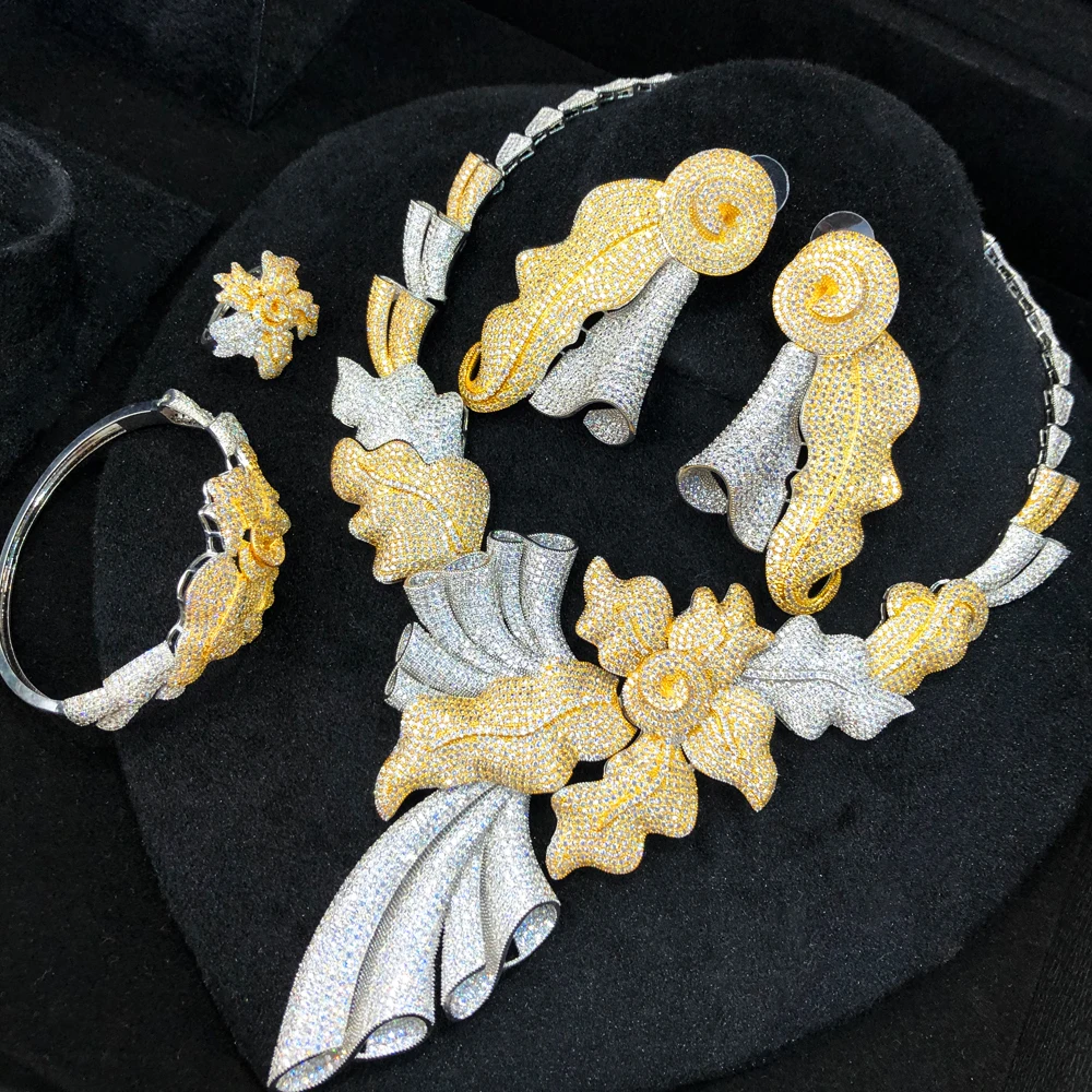 

Missvikki роскошные оригинальные большие 4 шт. ожерелье браслет серьги кольцо великолепные Дубаи очаровательные ювелирные наборы для женщин Свадебные