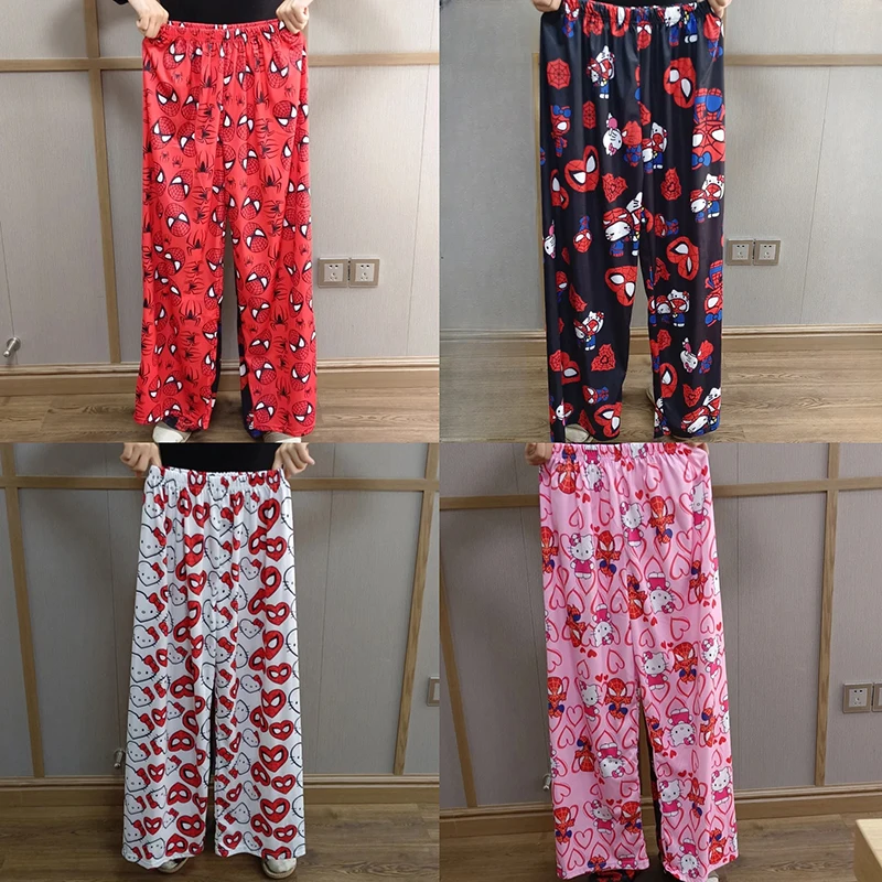 

Newest Hello Kitty Loose Ladies Pajama Pants Pyjama Trousers Women Sleep Bottoms Lounge Wear Girl Sleep Pants Spring