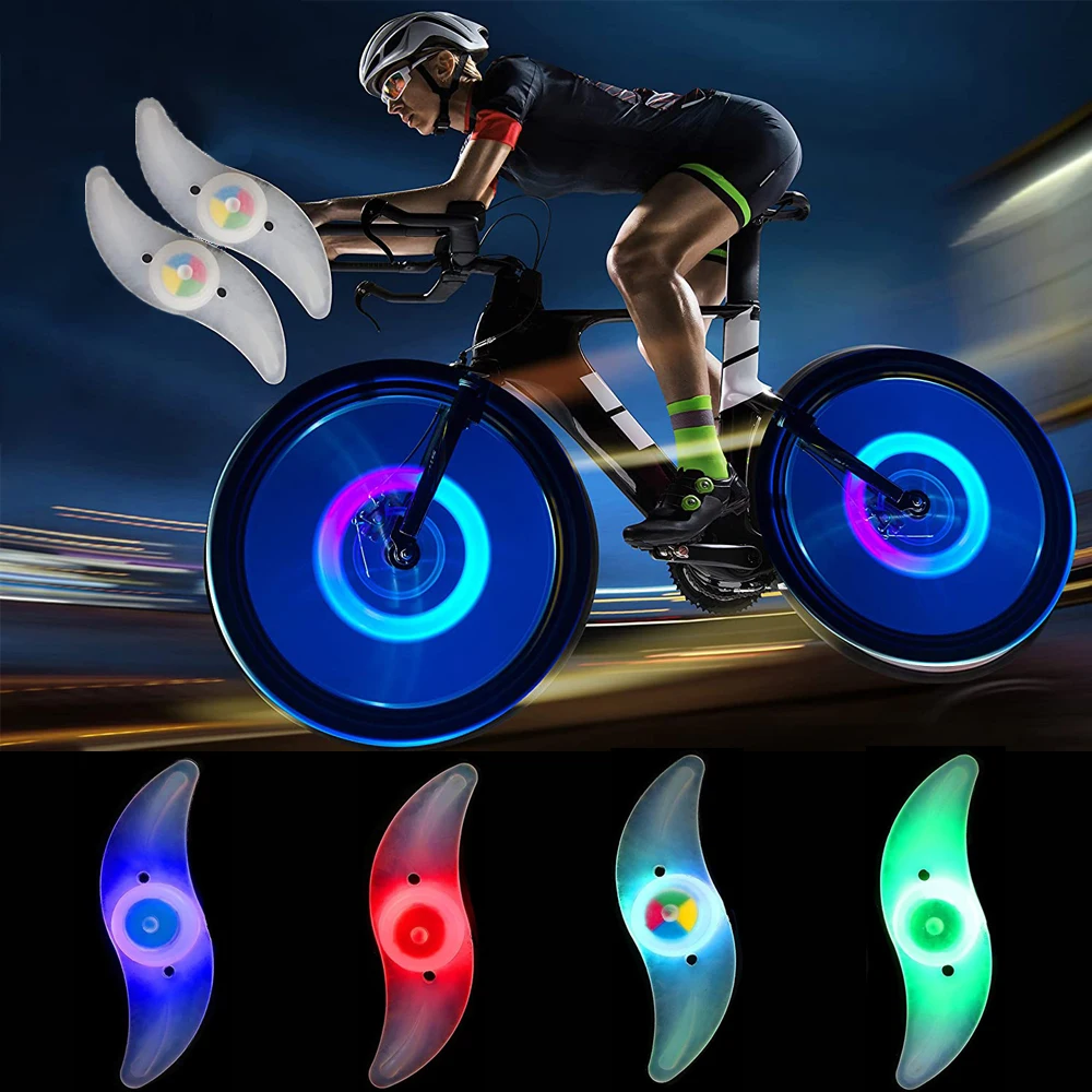 3 Mode Bicycle Wheel Spoke Light LED Neon Waterproof Bike Safety Warning Light Easy To Install Bicycle Accessories with Battery