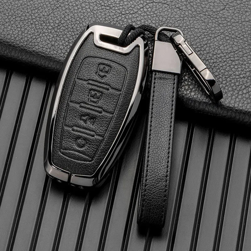 

Alloy Leather Remote Car Key Fob Case for Great Wall Haval H6 Keys Cover Waterproof H7 H9 H2s H1 H4 F5 F7x Gmw Shell Keychian