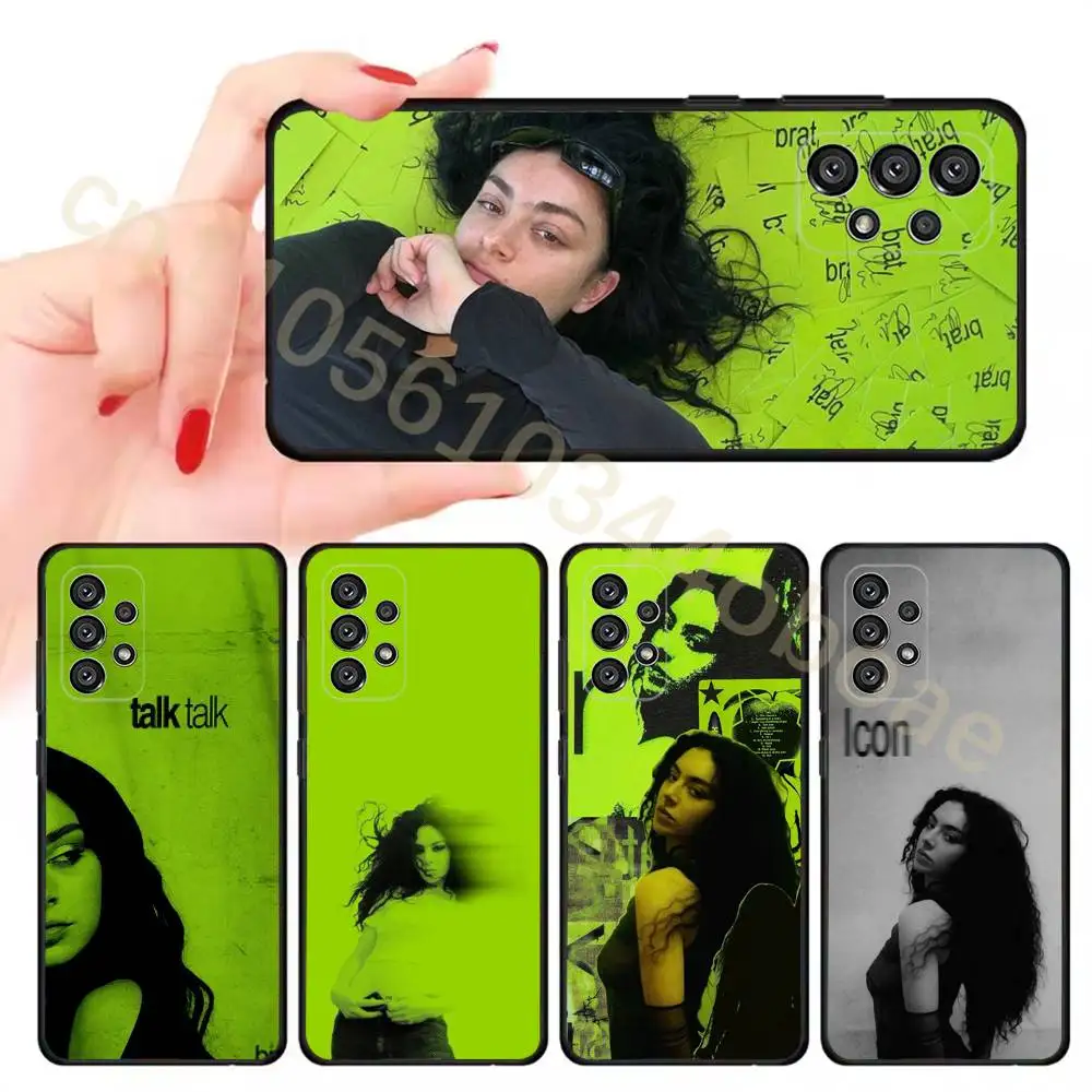 C-Charli Singer XCX BRAT Phone Case for Samsung Galaxy A20,21s,22,31,32,52,71,80,A91,5G Colorful Cover Smartphone Pretty