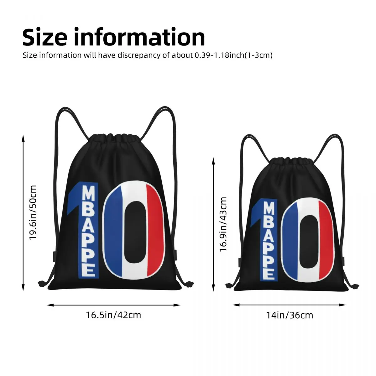 Francia Kylianer e mbalxlimand Mbappe (2) borse con coulisse borsa da palestra grafica Cool Field pack Secure Backpack Humor Graphic