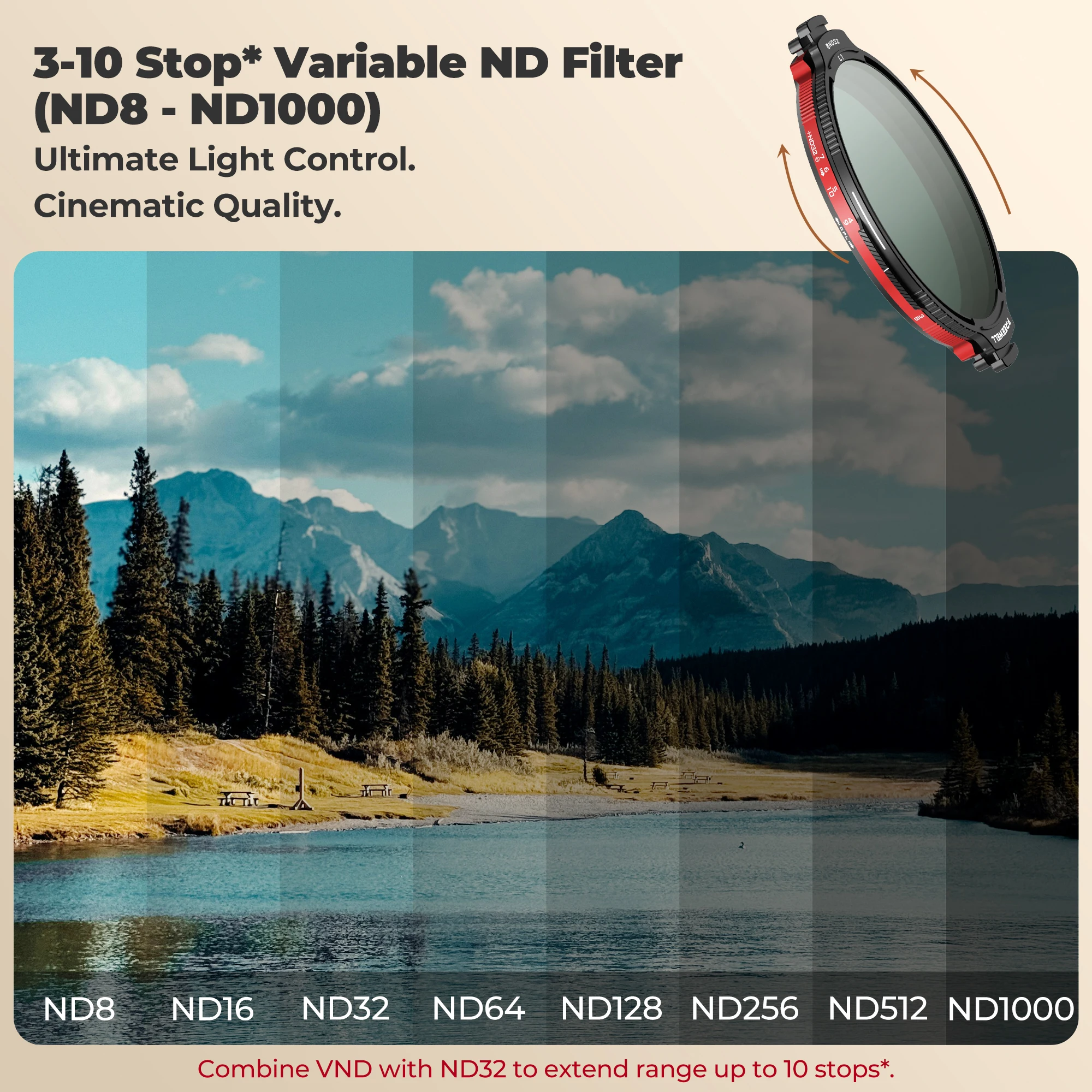 Freewell 82mm L1 Real Locking Cameras Filter All Day Kit – Hybrid VND/CPL 3-10 Stops with ND32 Filters Photography Accessories