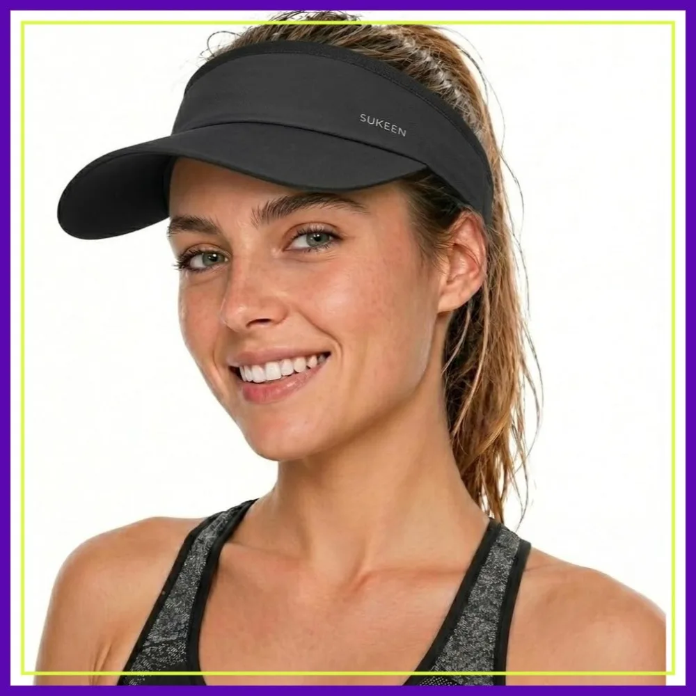 

Lightweight Running Sun Visor for Men Women Quick Dry Sweatband Stretchy Sports Hat Shock Absorbing