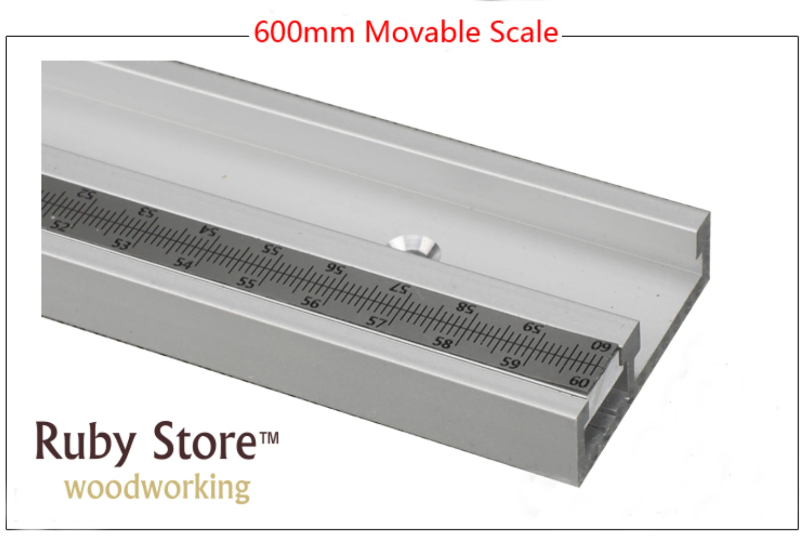 NEW 600mm (24inch) Standard Aluminium T-track 45mm Thickness, Updated with Metric Scales