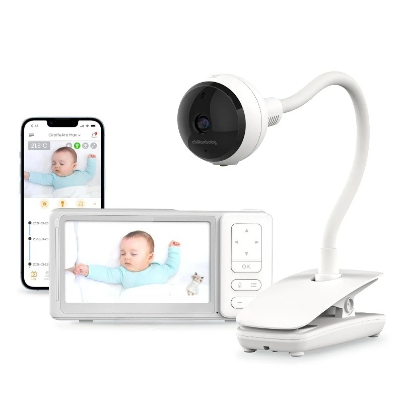 

Giraffe Pro Max Baby Monitor – Video Baby Monitor with Full HD 1080p Camera and 5” 720P Video Parent Unit, Privacy Prote