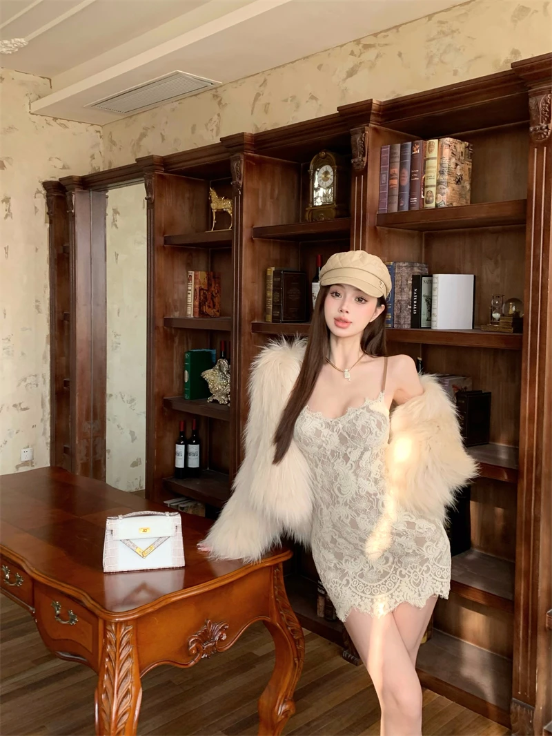 

Ele Lace Trim ter Dr Women's Sexy Slim Fit Base Tube Top Wrap around ort Skirt Pure Desire Sle Ci Commute