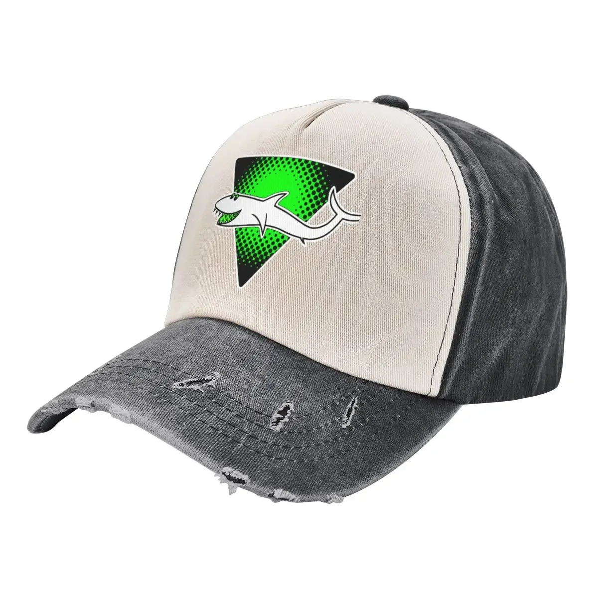 Retro Shark Logo - green Cowboy Hat black hard hat Boy Cap Women's