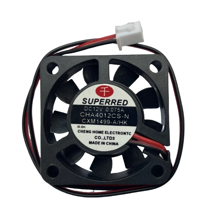 New Cooling Fan for CHA4012CS-N DC12V 0.075A Two Wires Cooler 4010 40*40*10mm