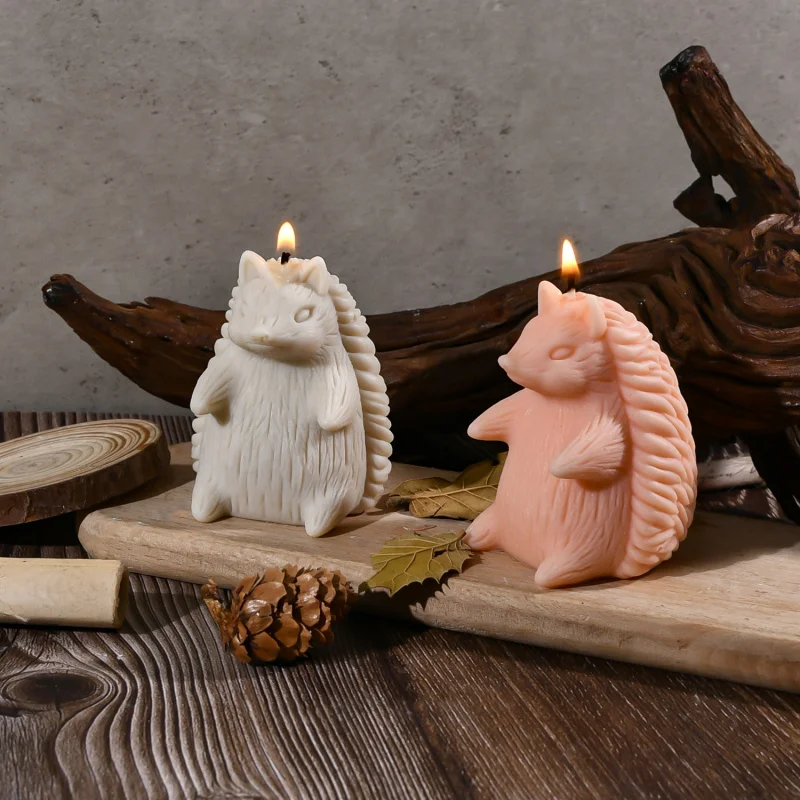 

2pcs Hedgehog Silicone Mold for DIY Scented Candles, Soap & Cake Decorations