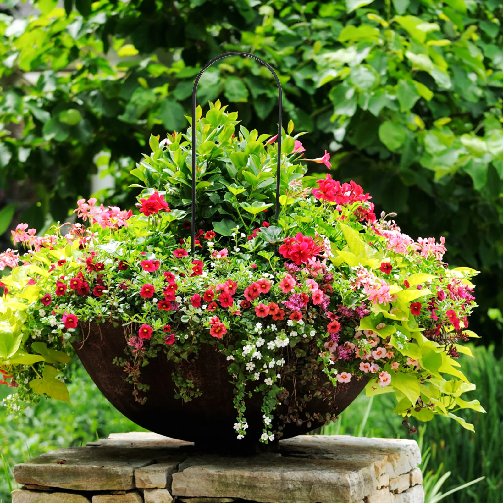

4Pcs Garden Climbing Plant Trellis Iron Support Frame for Outdoor Vines Roses Tomatoes Plants Protection Garden Trellis