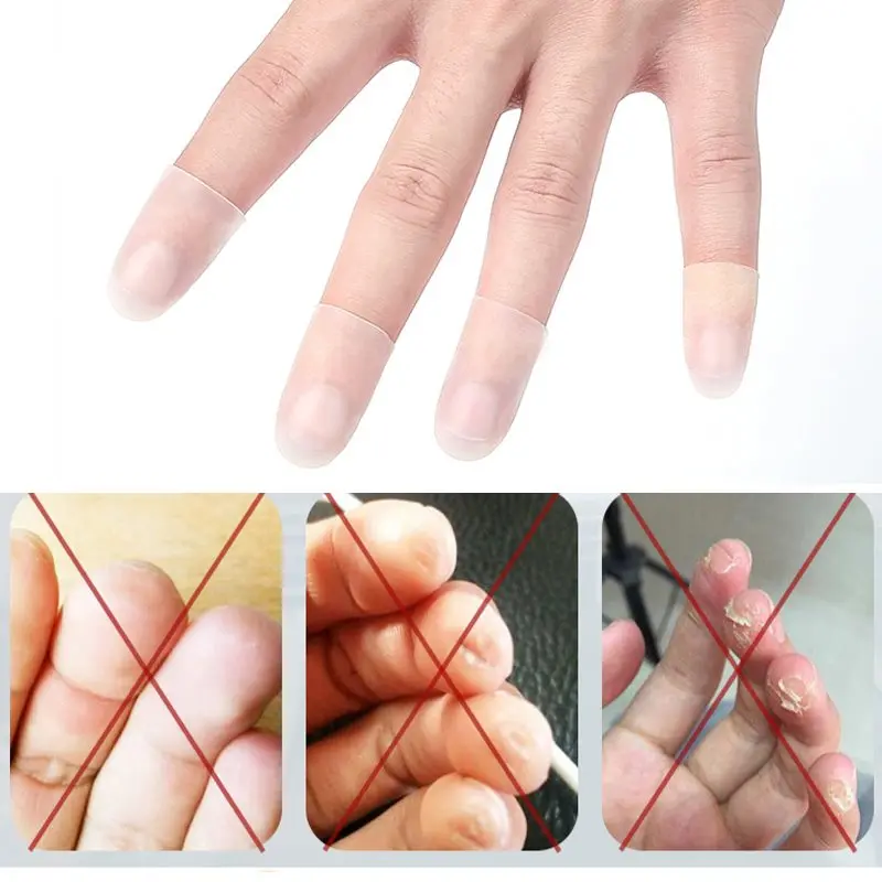 4PCS Guitar Fingertip Protectors Silicone Finger Guards For Guitar Accessories