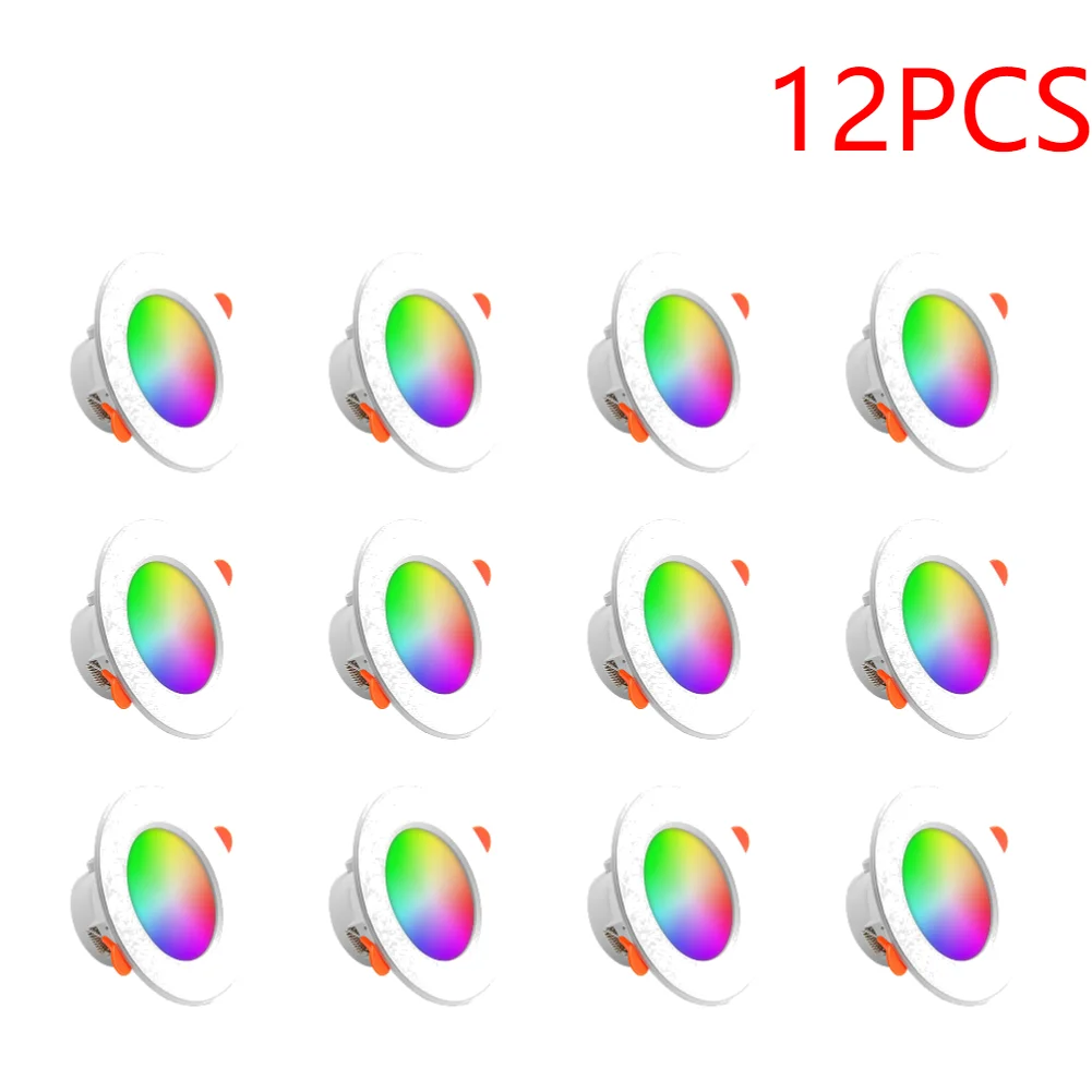 1-10 Stuks Rgb Led Downlight 10W Tuya Bluetooth Slimme Plafondlamp Gb + Cw + Ww Dimbare Spotlight Voice Control Voor Google Alexa Home