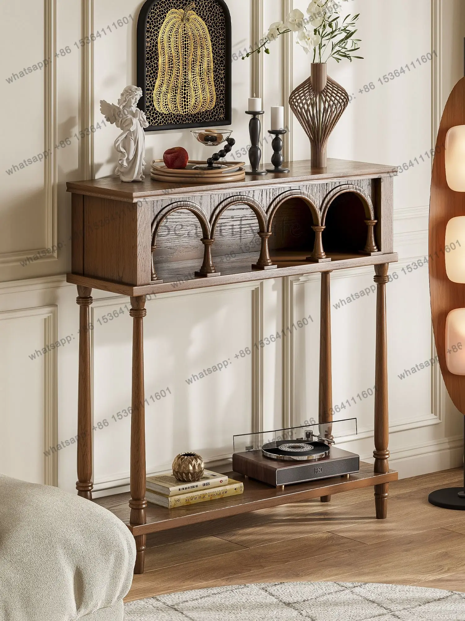 تصميم خمر طاولة وحدة التحكم الحديثة مدخل قاعة قسط غرفة المعيشة وحدة التحكم الجدول الجمالية الفاخرة أثاث Wohnzimmer Tisch #4