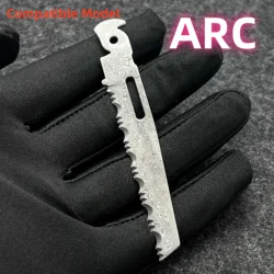 1 piece Damascus Steel made Replacement Serrated Blade Cutting Hook For Leatherman ARC DIY Accessories