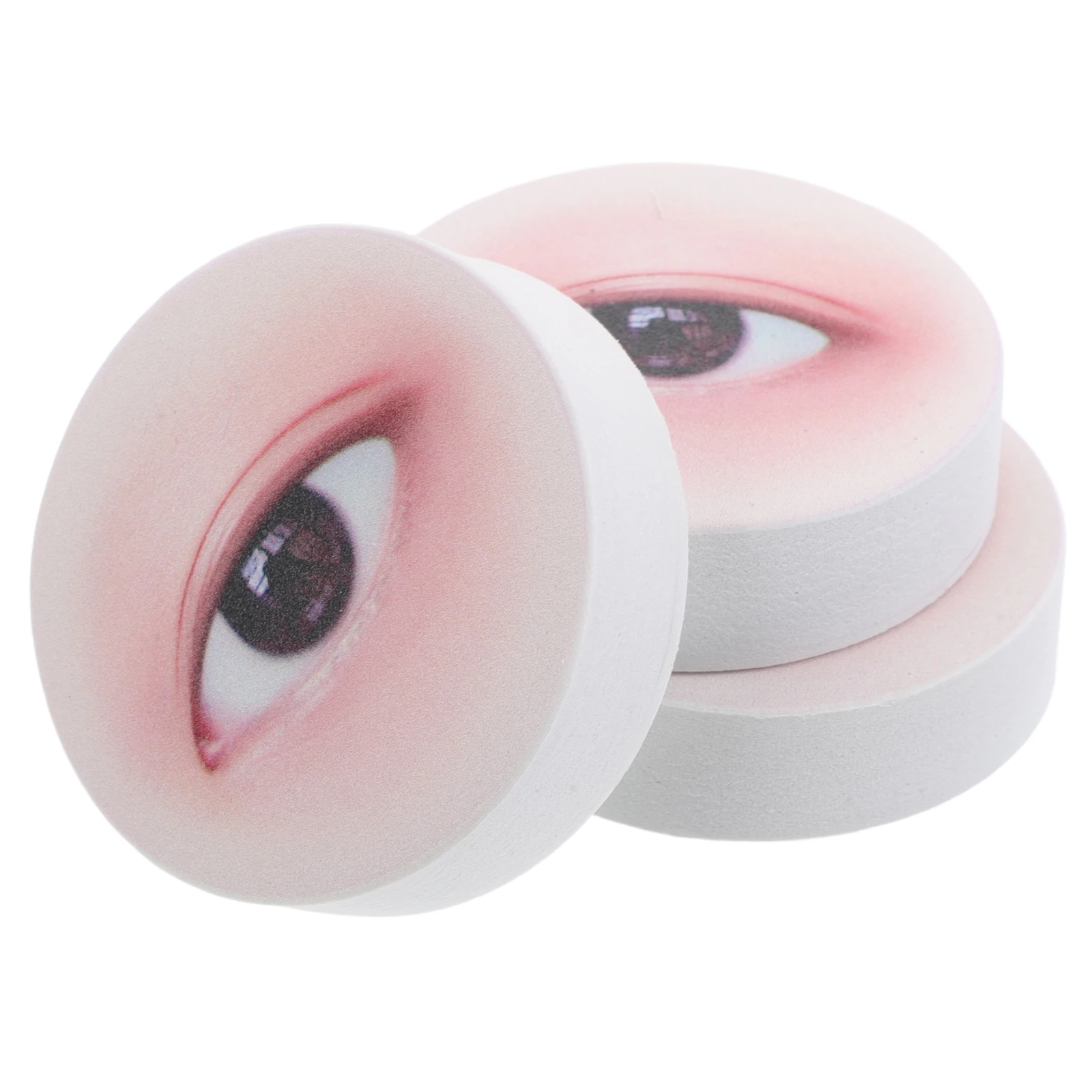

3Pcs Eyelash Extension Pad Realistic Eyelids Accessories Beginners Reusable Salon Display Lash Training Kit Professional