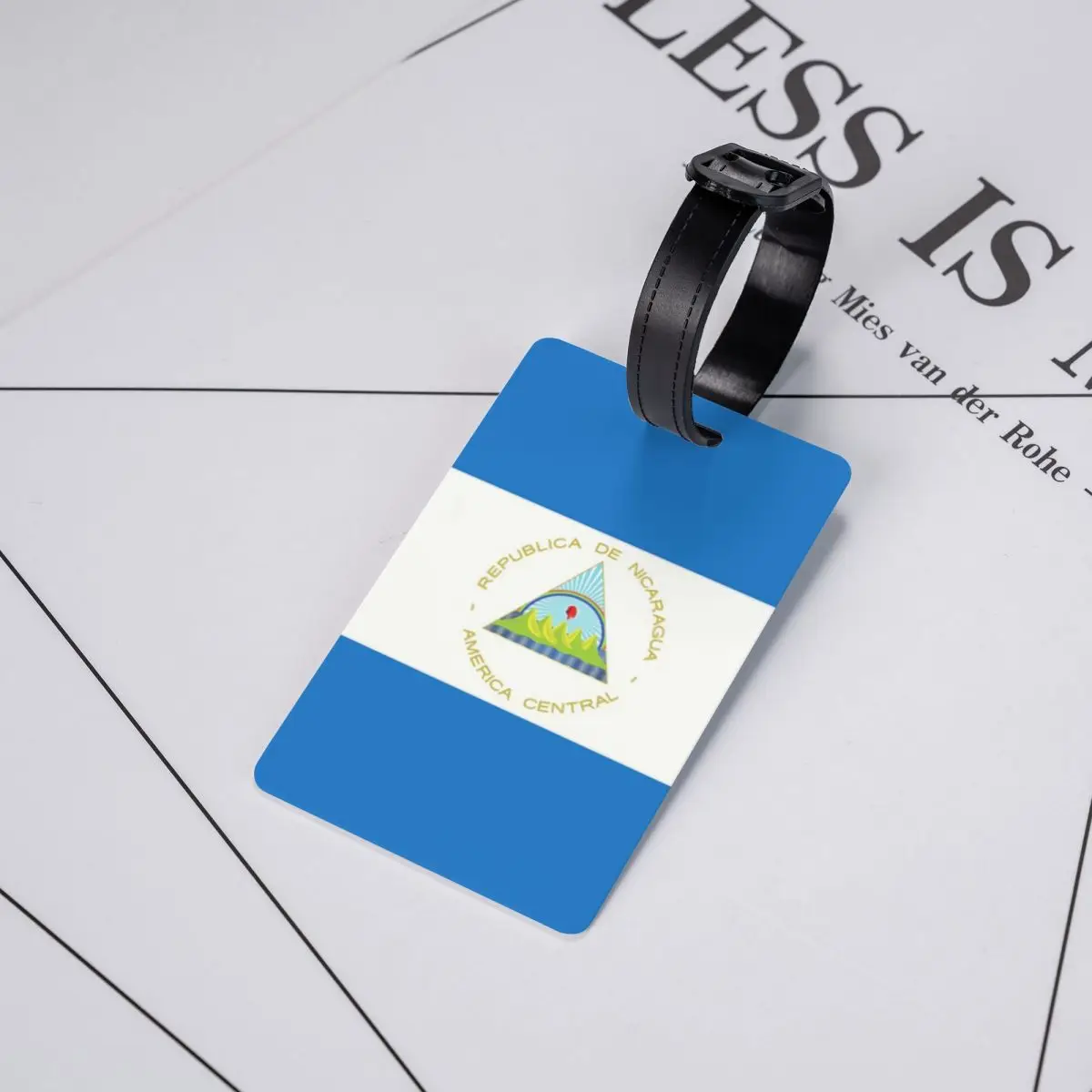 Nicaragua Vlag Bagagelabel Voor Reiskoffer Privacy Cover Id Label