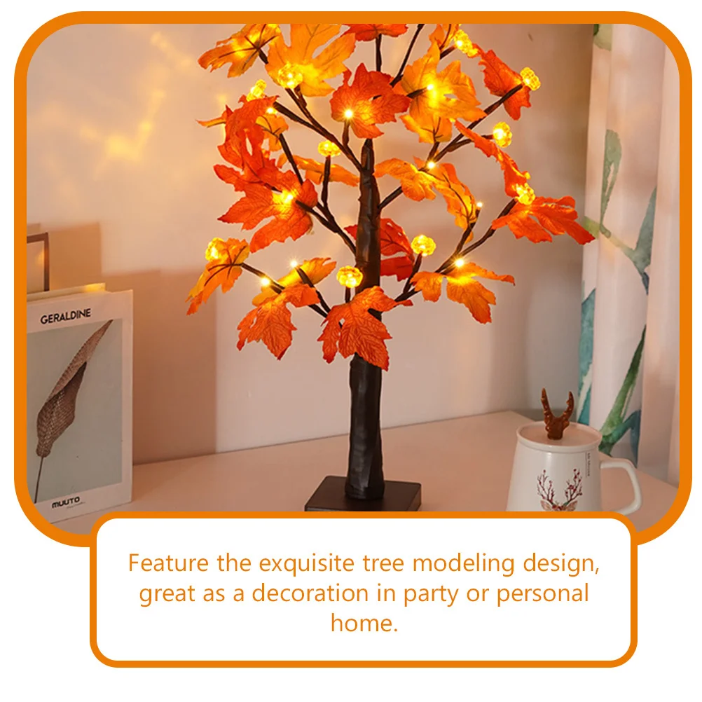 

Lamp Maple Leaf Light Decorative Fall Decor for Table Bookshelf Shop Window Fall Decor LED Tree Lamp