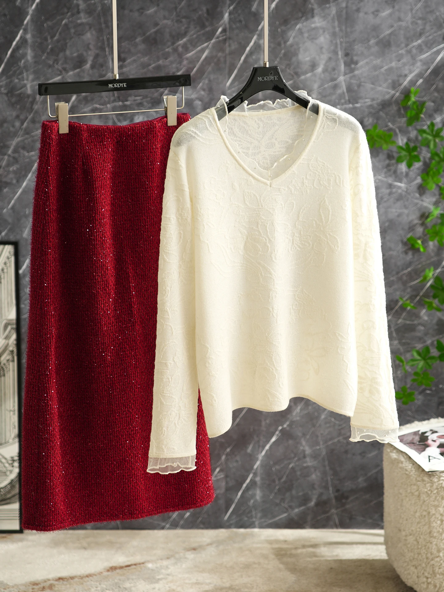 

Женский вязаный свитер Ele V-Ne из 100% шерсти с вышивкой, кружевной отделкой Ogees и цветочным узором в стиле пэчворк, теплый, для повседневной носки