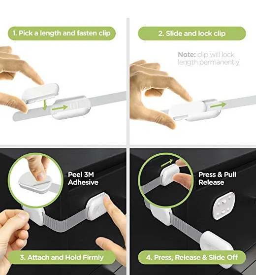 مزالج باب درج الخزانة اللاصق، أشرطة آمنة للأطفال، قفل أمان للأطفال، أقفال خزانة أمان للأطفال