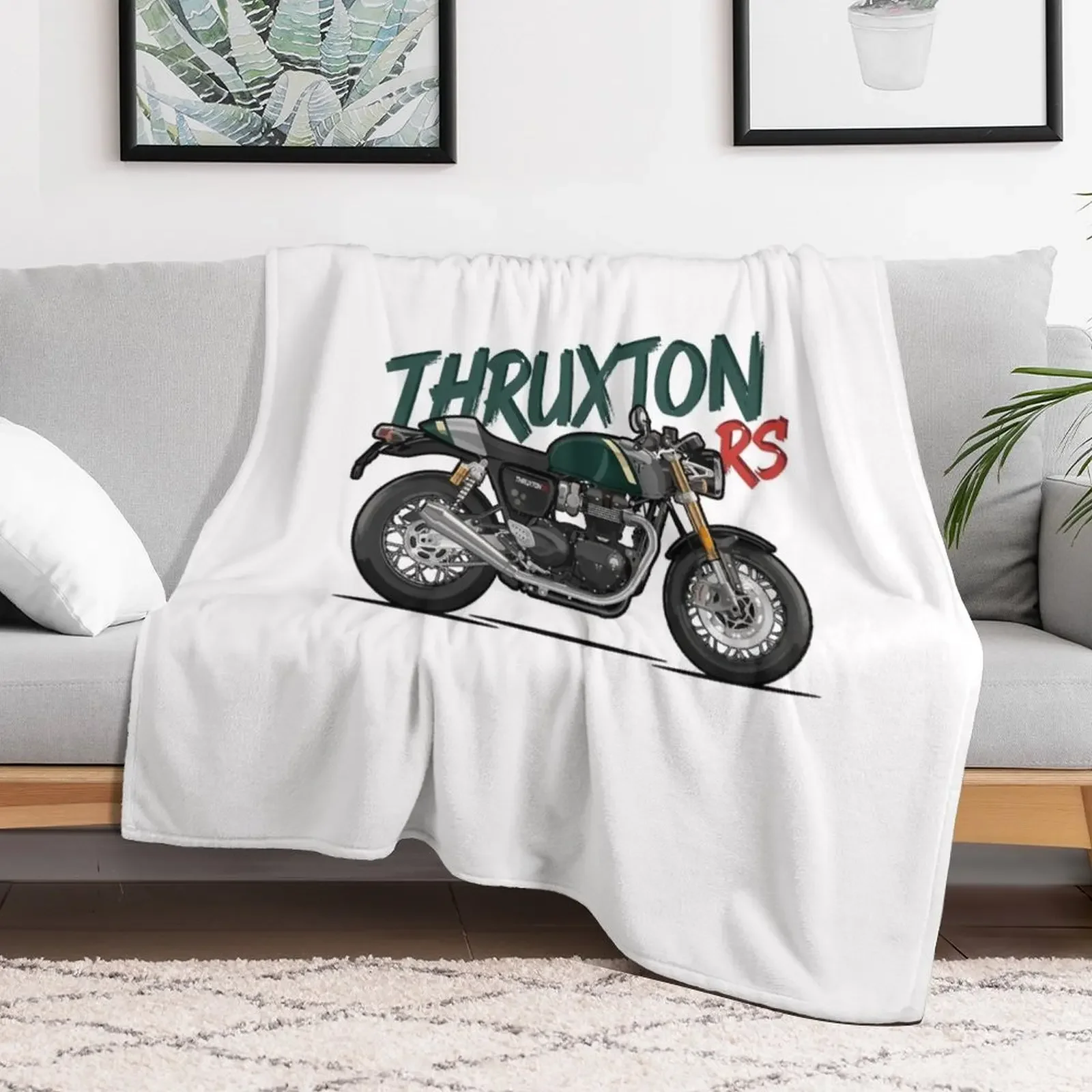 Thruxton RS - Green Throw Blanket Luxury Thicken christmas gifts anime Personalized Gift Blankets