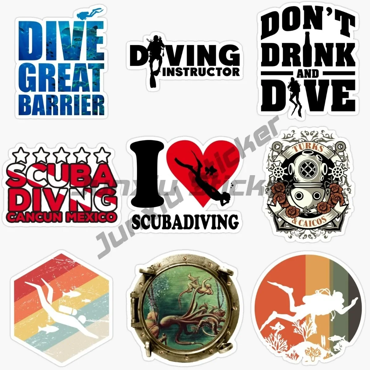 Scuba Flag with Diver Vinyl Decal Scuba Diver Flag Sticker Car and Motorcycle Bumper Truck Boat Vinyl Waterproof Decal