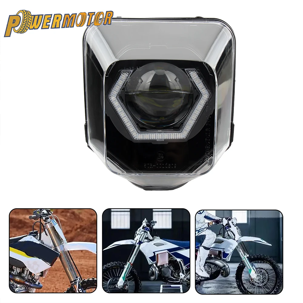 

Angel Eyes APP Bluetooth Control Motorcycle LED Headlight For Husqvarna FC TC TE FE 125 250 300 701 Motocross Enduro Dirt Bike
