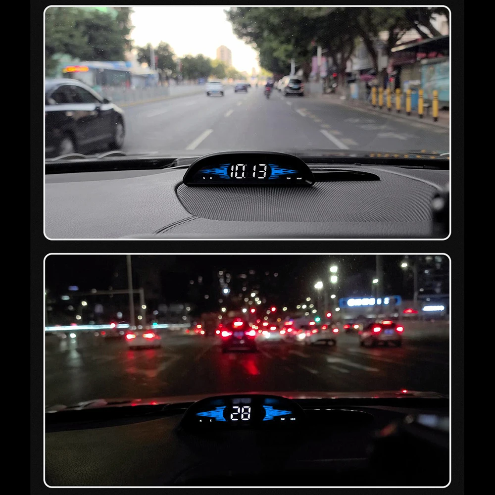 Hud Head Up Display Speedometer For Car On Board Computer Digital Speed Meter For Cars Motorcycle Bus Truck Boat 5V USB Compass