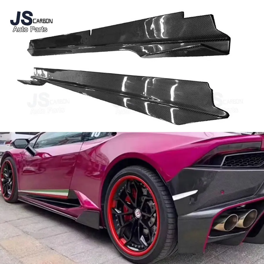 For Lamborghini LP610 2020-IN Carbon Fiber Side Bumper Extension Skirt Splitter Side Skirt Auto Accessories Body Kits