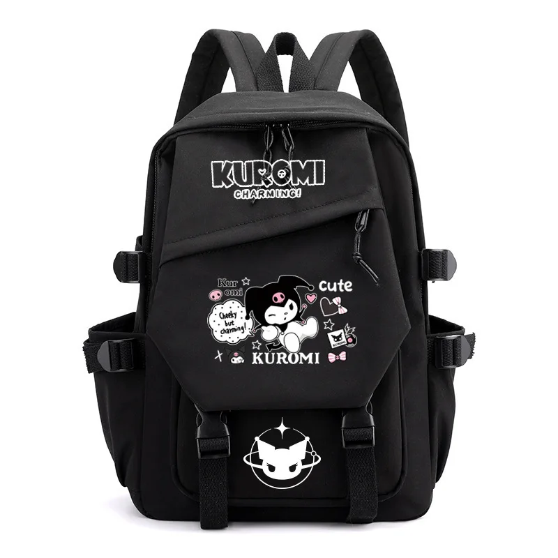 

Cartoon Anime Sanrio Kuromi Backpack Female Japanese Style Cute Student Large Capacity Schoolbag Laptop Bag Kid Birthday Gift