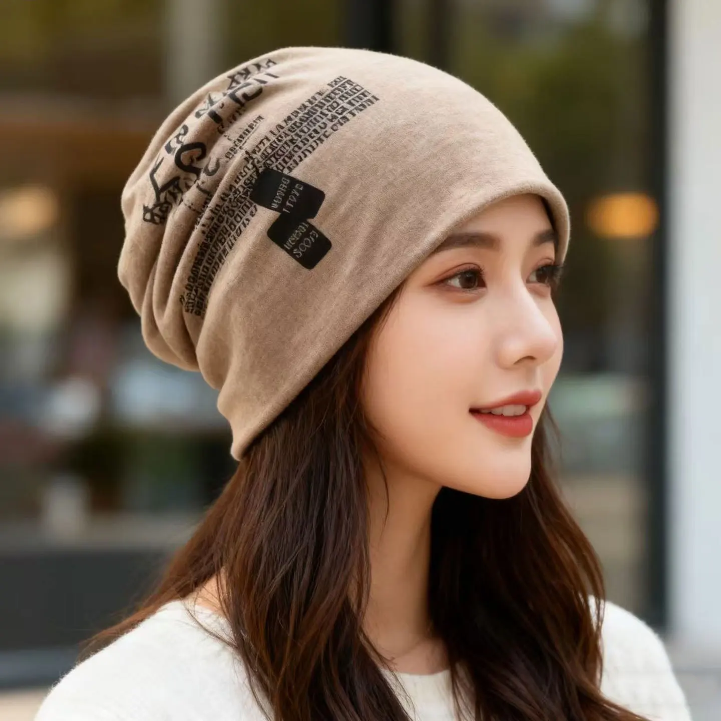 Trendy Street Hip Hop Headscarf Hat - Ladies Spring Autumn Thin Outdoor Versatile Pullover Cap