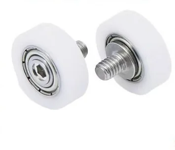 4PCS Plastic-Coated Bearings with 304 SS Shaft (M4 Screw) - POM/Nylon/Plastic Rollers