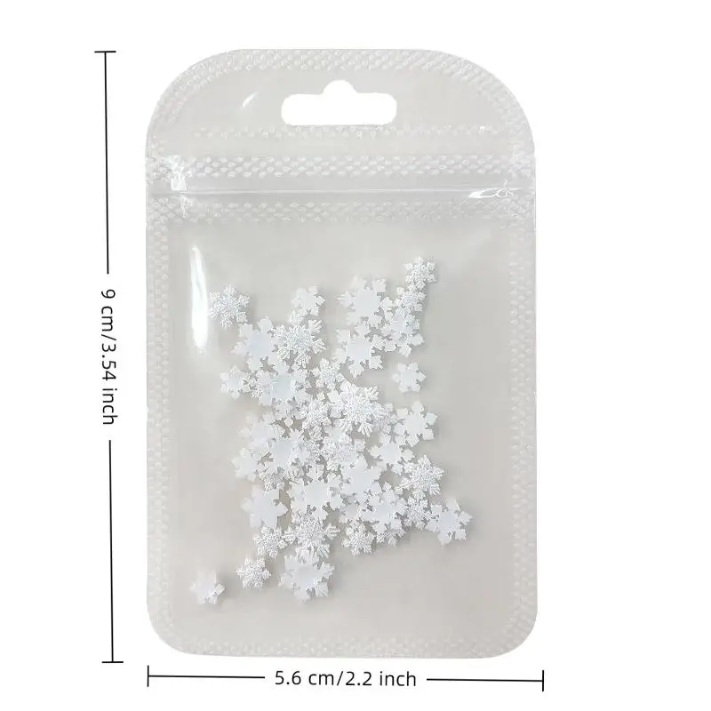 50 قطعة عيد الميلاد المختلط الأبيض الثلوج مسمار الفن حجر الراين مجسمة الراتنج مسمار أجزاء اكسسوارات مسمار سحر DIY الديكور #6