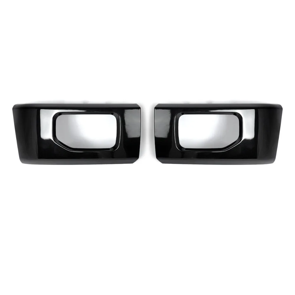 For Ford F-150 F150 2015-2017 Front Bumper End Cap Overlay Cover Gloss Black