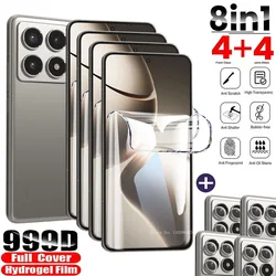 Xiaomi 14T Pro 하이드로 겔 필름 용 8IN1 Xiaomi 13T 12T 11T 10T 14T Pro 스크린 렌즈 보호대 Xiaomi 14 Ultra 11 12 13 필름