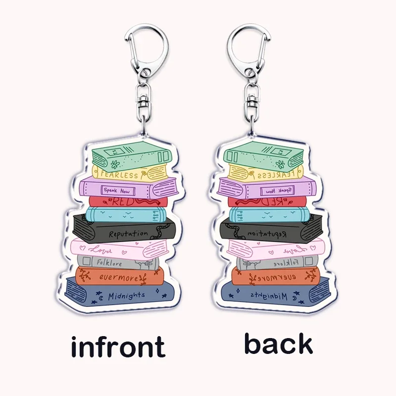 Popular Singer Keychains for Accessories Bag Folklore Eras Tour Evermore Reputation 1989 TTPD Keyring Jewelry Fans Lover Gifts
