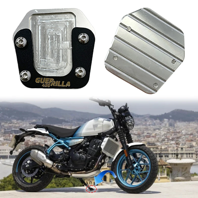 

New 2024- For Guerrilla 450 Guerrilla450 2024-2025 Motorcycle Accessorie Kickstand Enlarge Side Stand Extension Support Pad