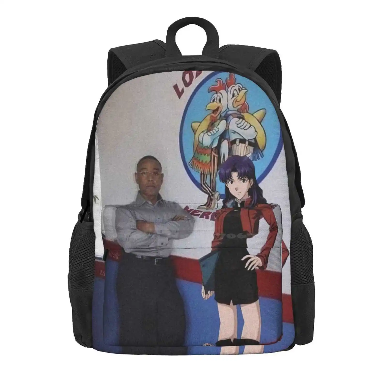 Gus And Misato Hot Sale Schoolbag Backpack Fashion Bags Better Call Saul Gus Fring Walter White Saul Goodman Anime Memes Film image 2