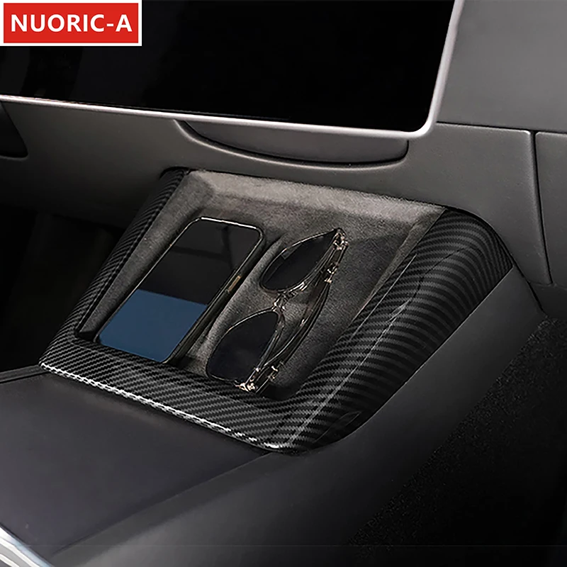

Рамка для зарядки центральной консоли, декоративная накладка для Tesla Model 3 2023 2024, Стайлинг автомобиля, аксессуары для интерьера