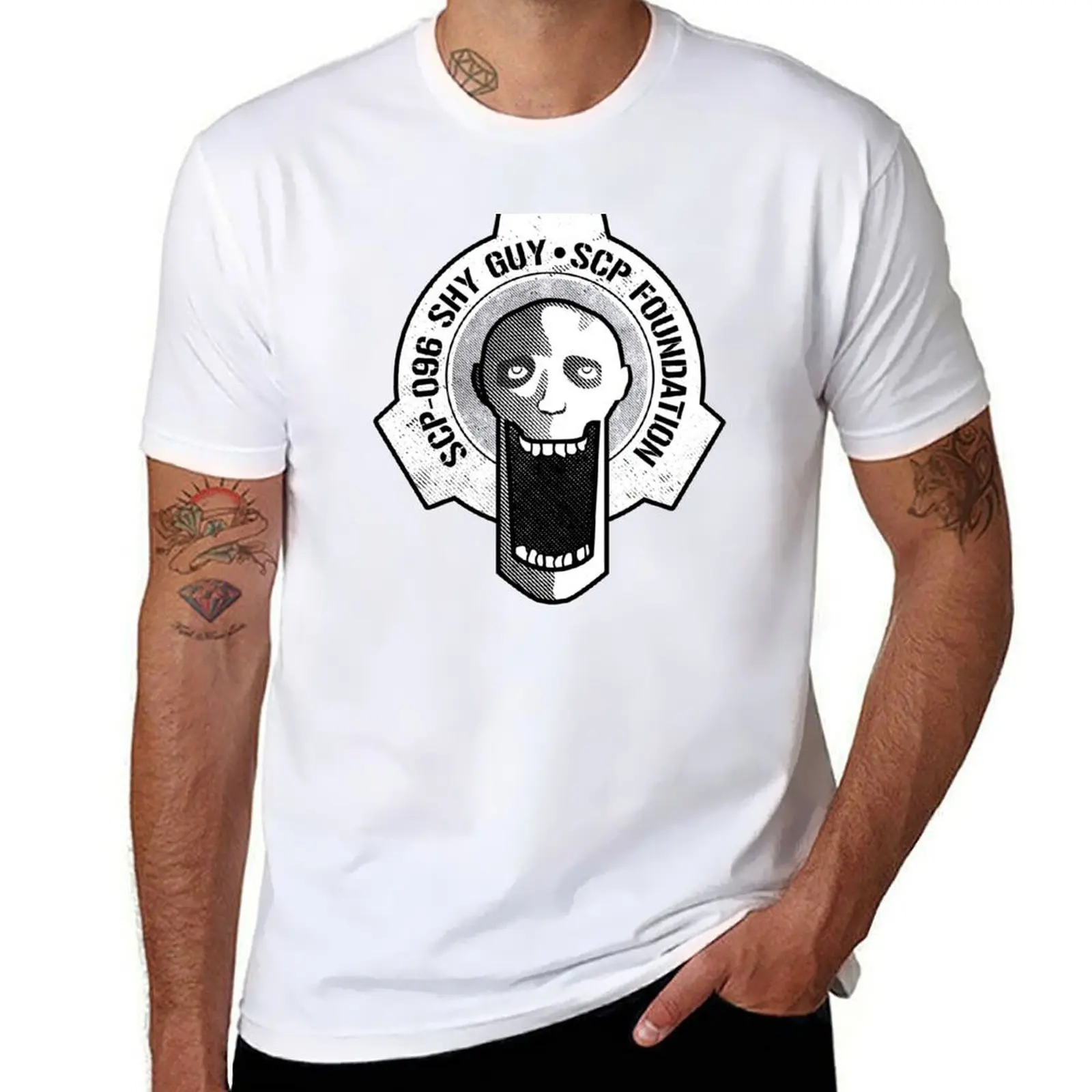 

SCP-096 Shy Guy SCP Foundation T-Shirt cotton t shirt man man t shirt heavy cotton T-Shirt