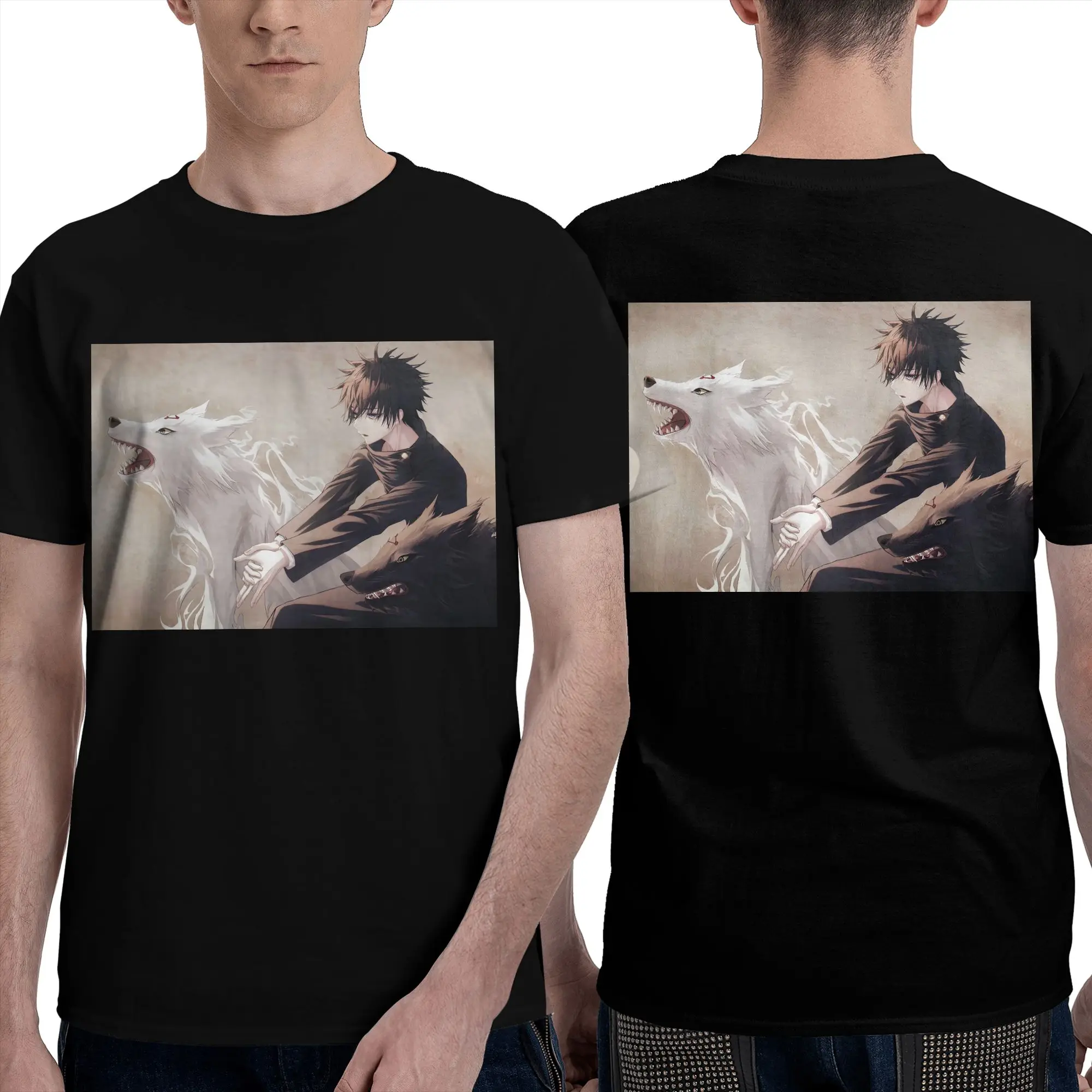 Megumi Besto Friendo Jujutsu Kaisen Sukuna Anime Men T-Shirt Double Sided Oversized T Shirts Men's O-Neck Tees Short Summer Male