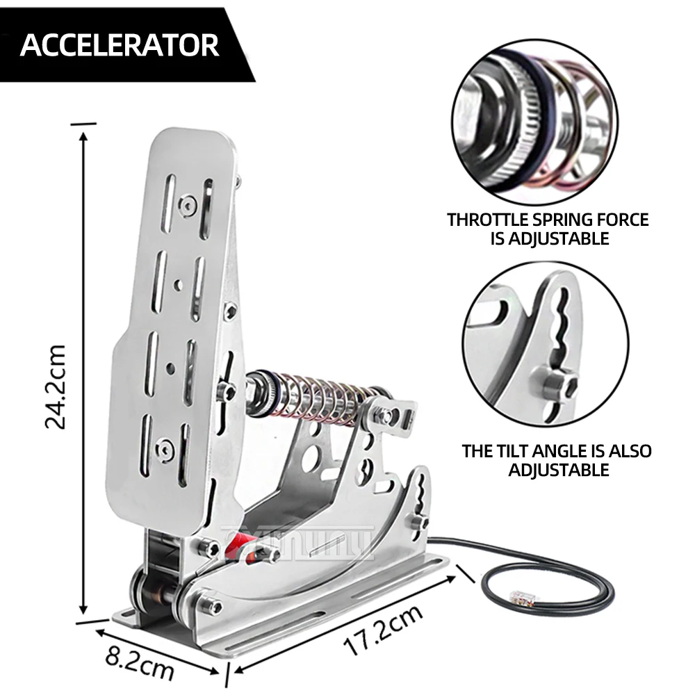 Sim Racing PC Racing Simulator Pedais, HE Pedal Hidráulico, Sensor De Pressão, Célula De Carga