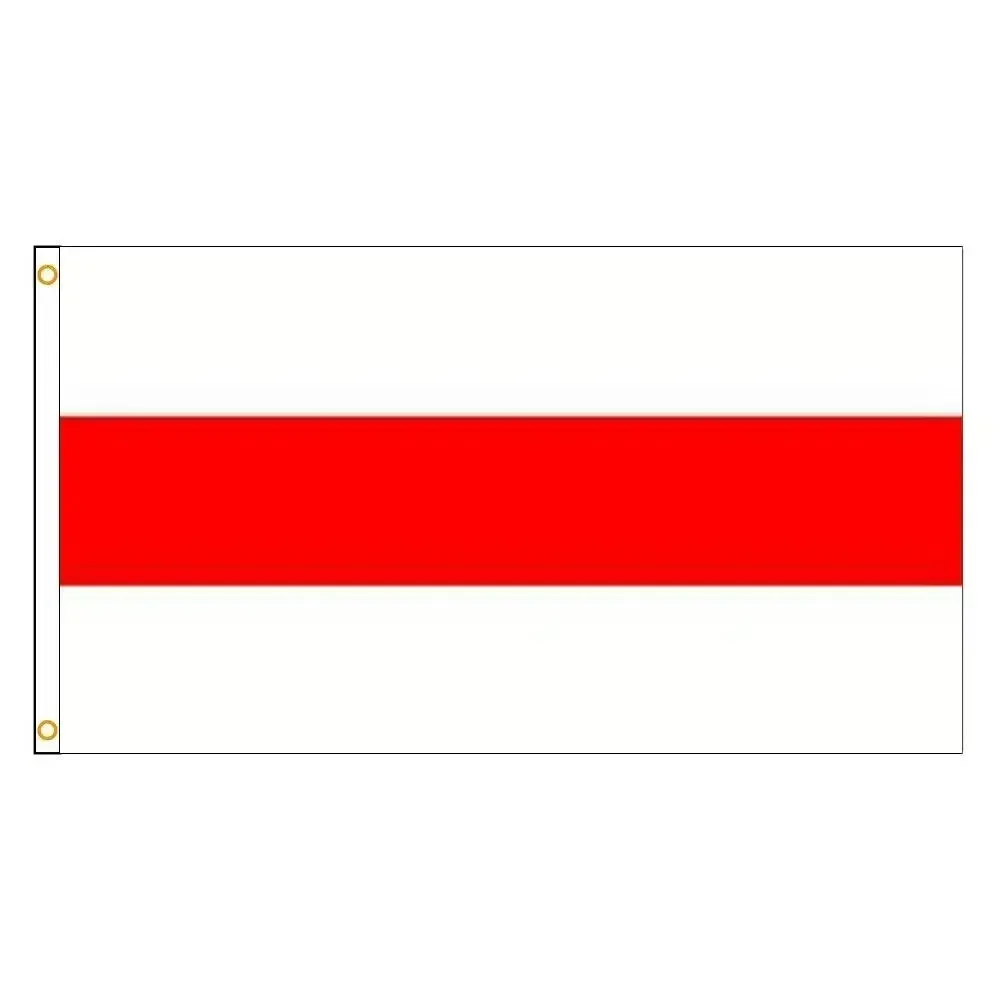 Bandiera Bielorussia Pagonya Bianco Rosso Bianco Cavaliere Cavallo Bandiera della Rivoluzione Nazionale 90x150 cm Poliestere